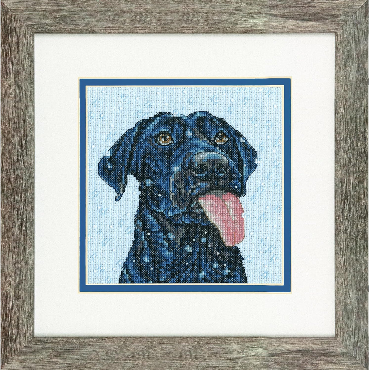 Kit de point de croix « Chien dans la neige » 70-65229 par Dimensions