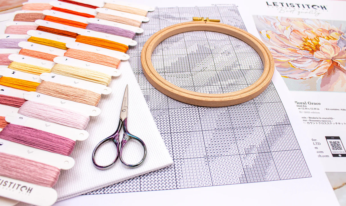 Kit de Punto de Cruz Letistitch - Floral Grace L9956