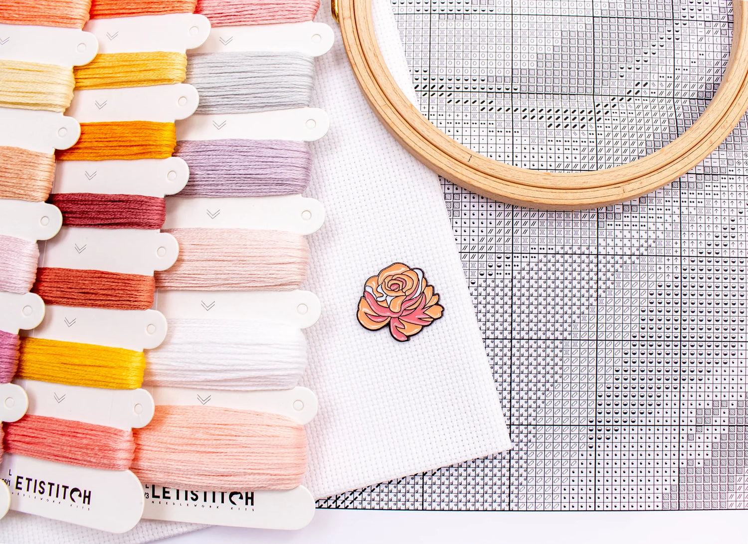 Kit de Punto de Cruz Letistitch - Floral Grace L9956