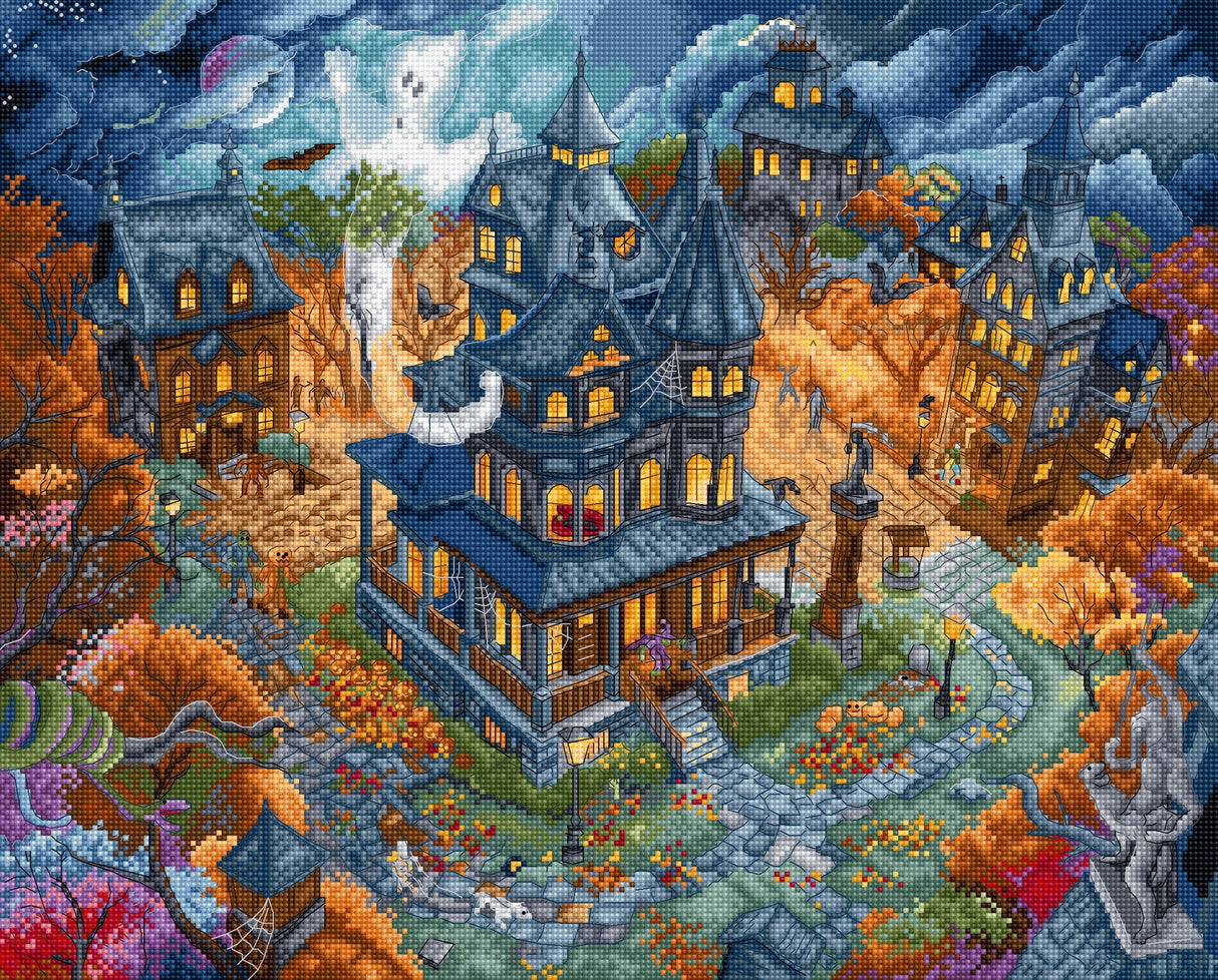 Kit de Punto de Cruz LetiStitch – Haunted Happenings L9967