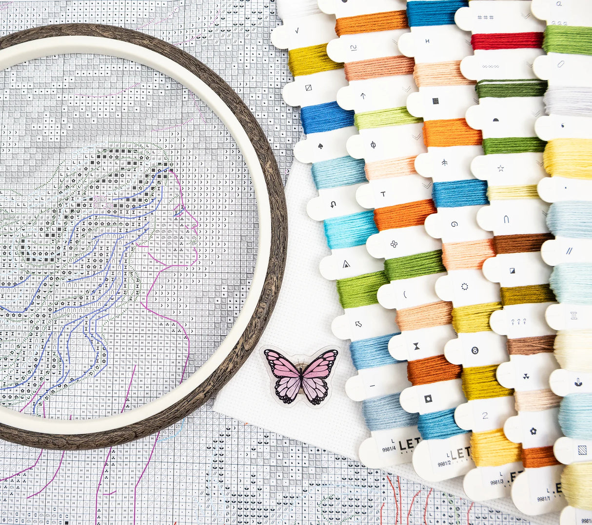 Kit de Punto de Cruz LetiStitch L9981 Mermaid Dreams – Sirena Fantasía en Aida 16