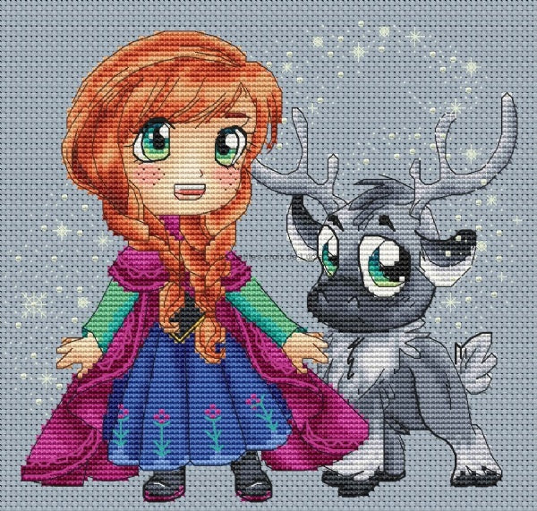 Anna et Sven - Gráfico Punto de Cruz - Les Petites Croix de Lucie