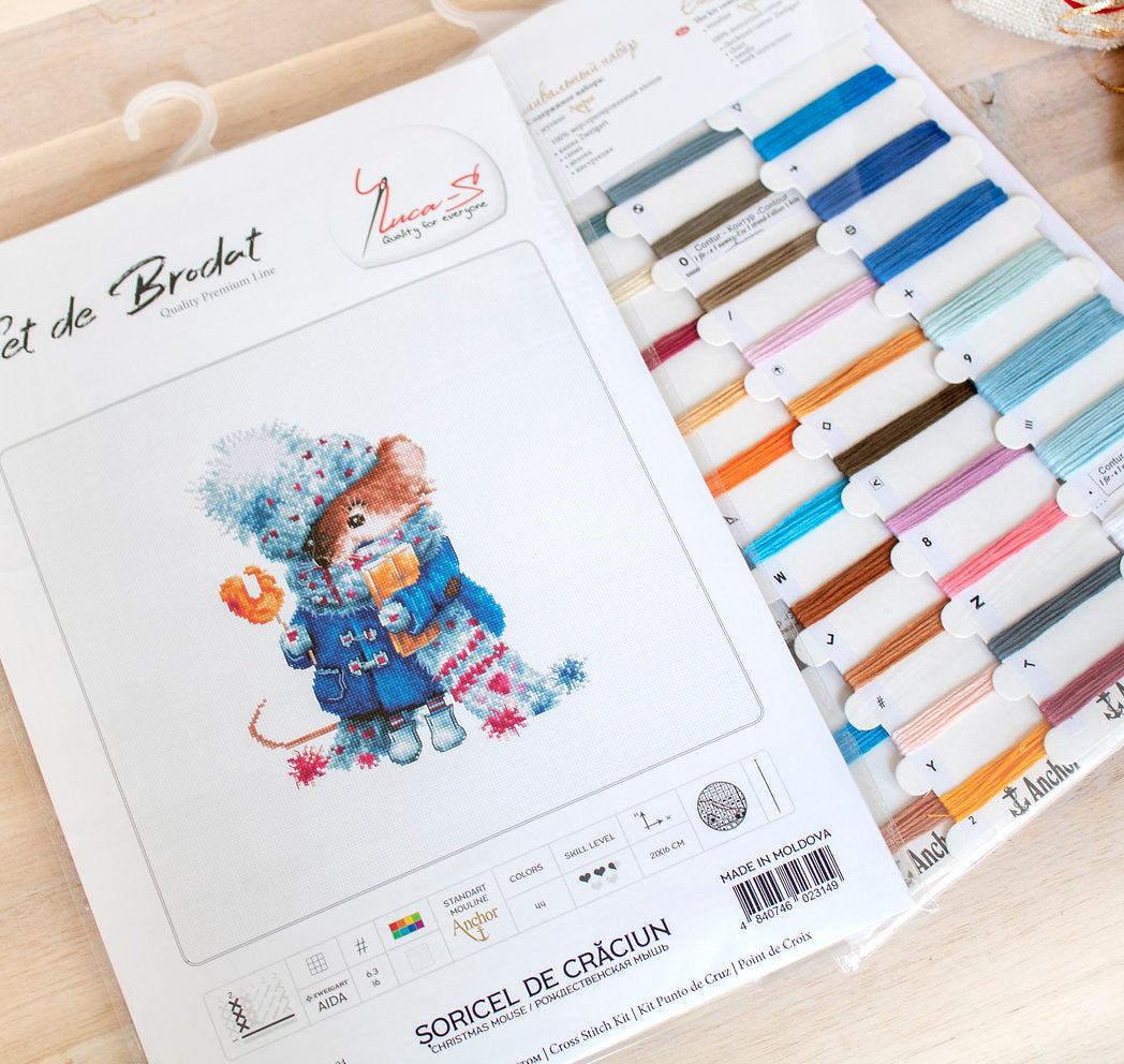 B1168 Christmas Mouse - Luca-S - Cross Stitch Kit