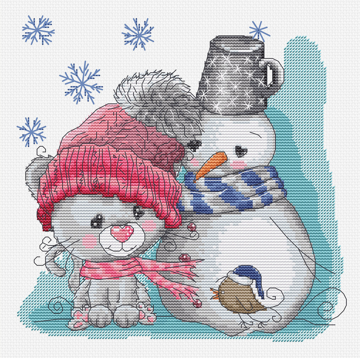 B1199 The Cat and His Friends - Luca-S - Cross Stitch Kit
