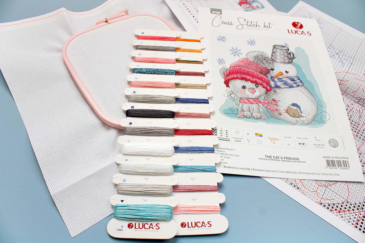 B1199 The Cat and His Friends - Luca-S - Cross Stitch Kit