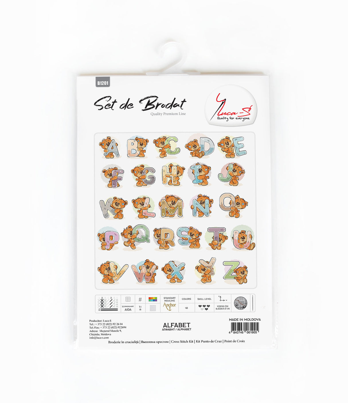 B1201 Alphabet - Luca-S - Cross Stitch Kit