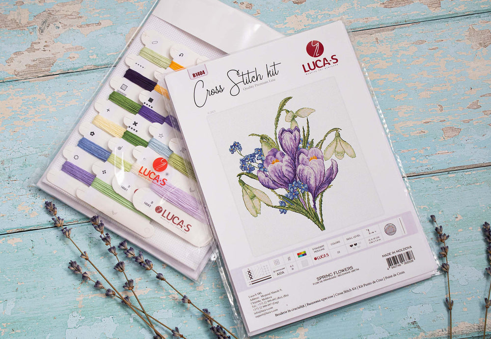 Cross Stitch Kit Spring Flowers Luca-S B1404