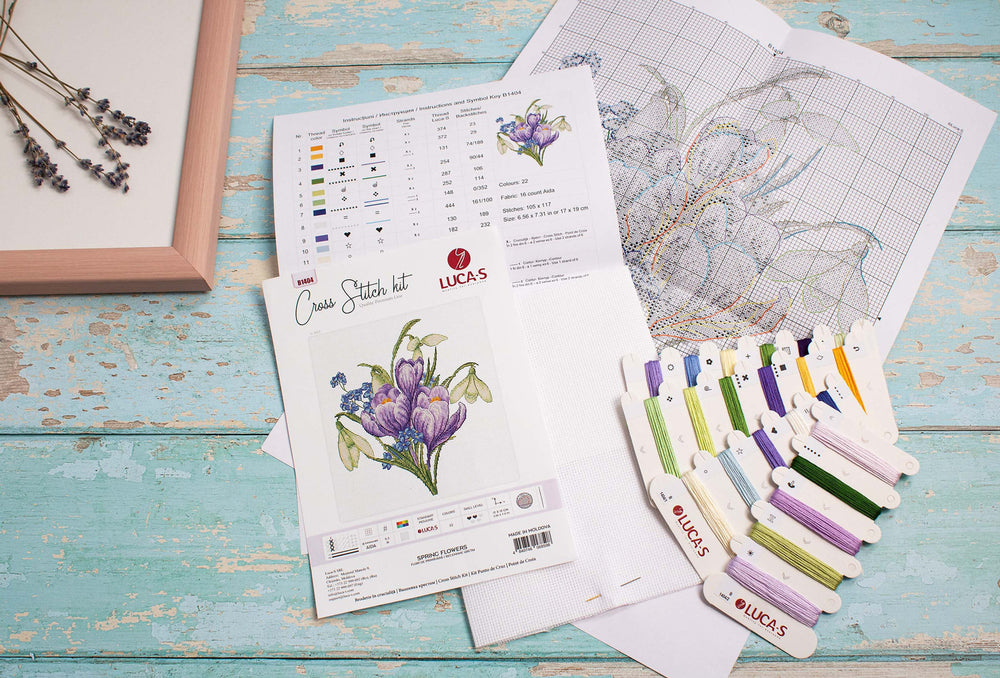 Cross Stitch Kit Spring Flowers Luca-S B1404