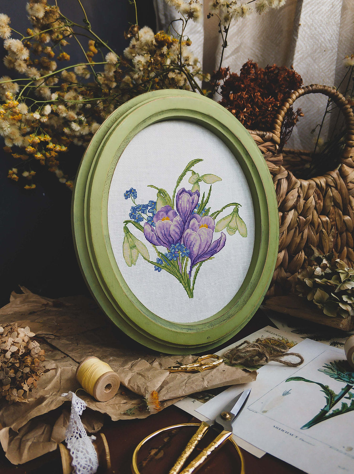 Cross Stitch Kit Spring Flowers Luca-S B1404