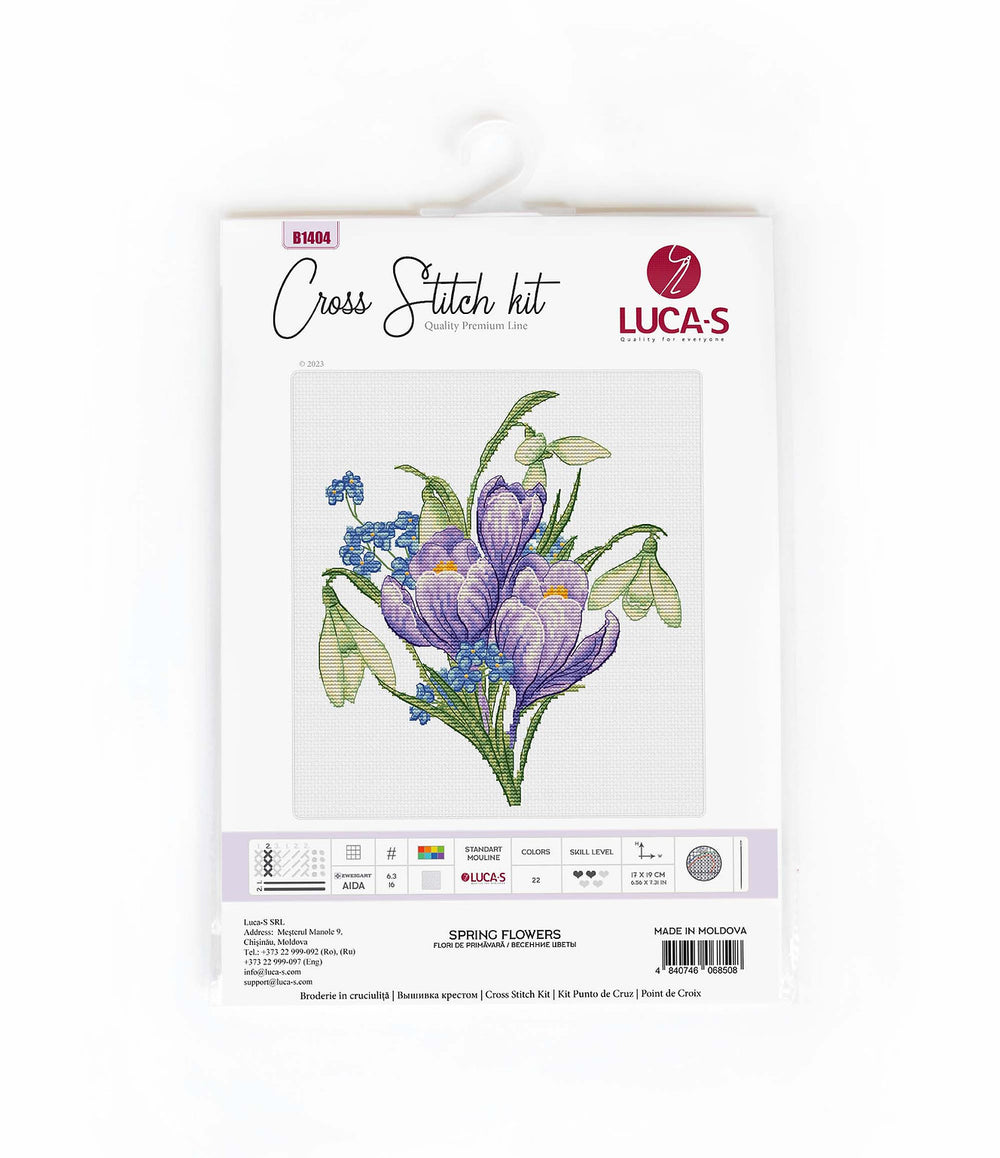 Cross Stitch Kit Spring Flowers Luca-S B1404
