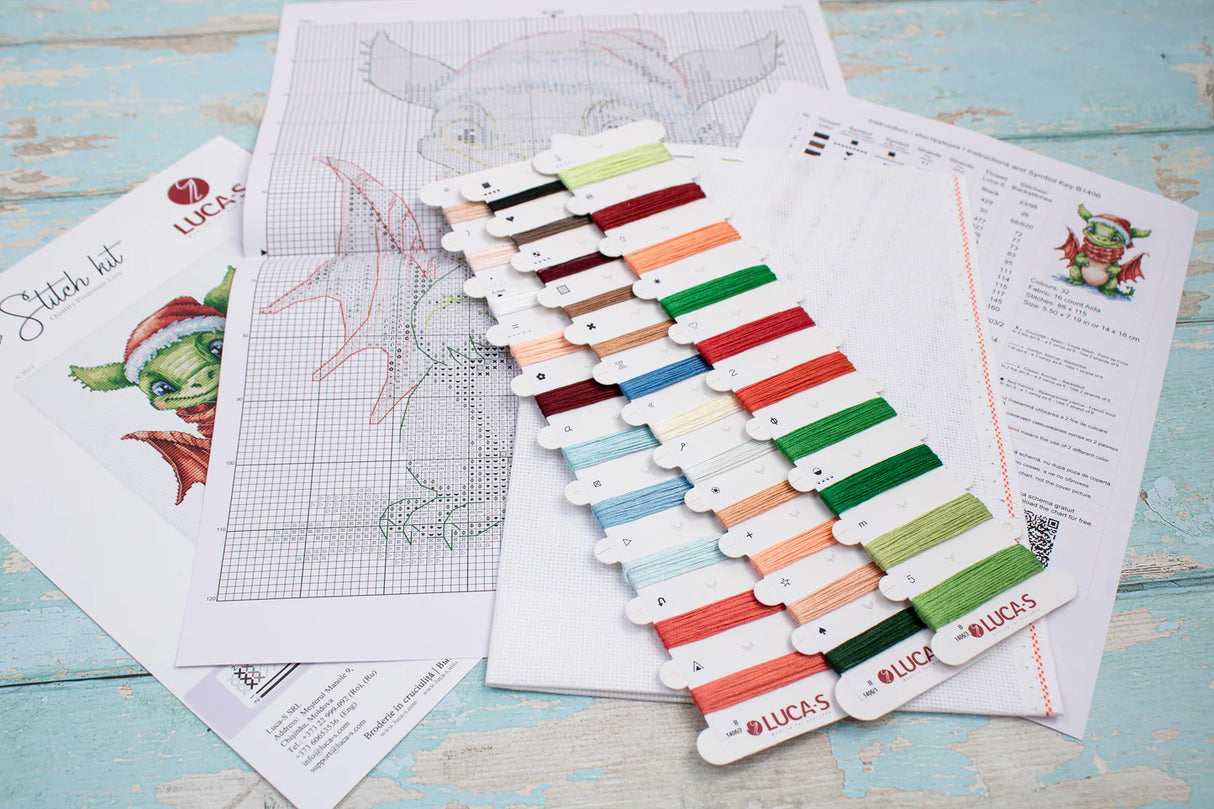 Kit de point de croix - Le Dragon Heureux - B1406 Luca-S