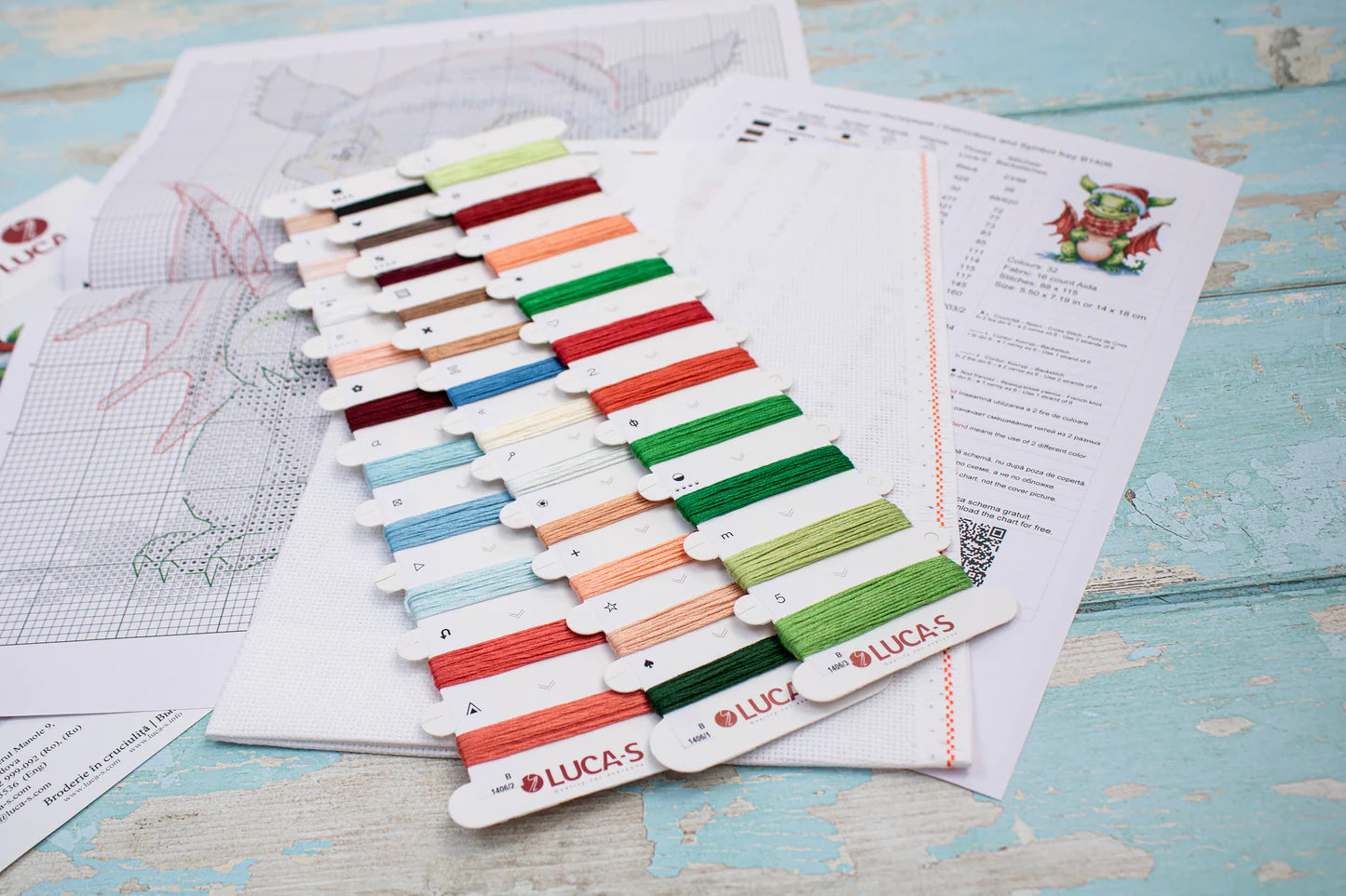 Kit de point de croix - Le Dragon Heureux - B1406 Luca-S