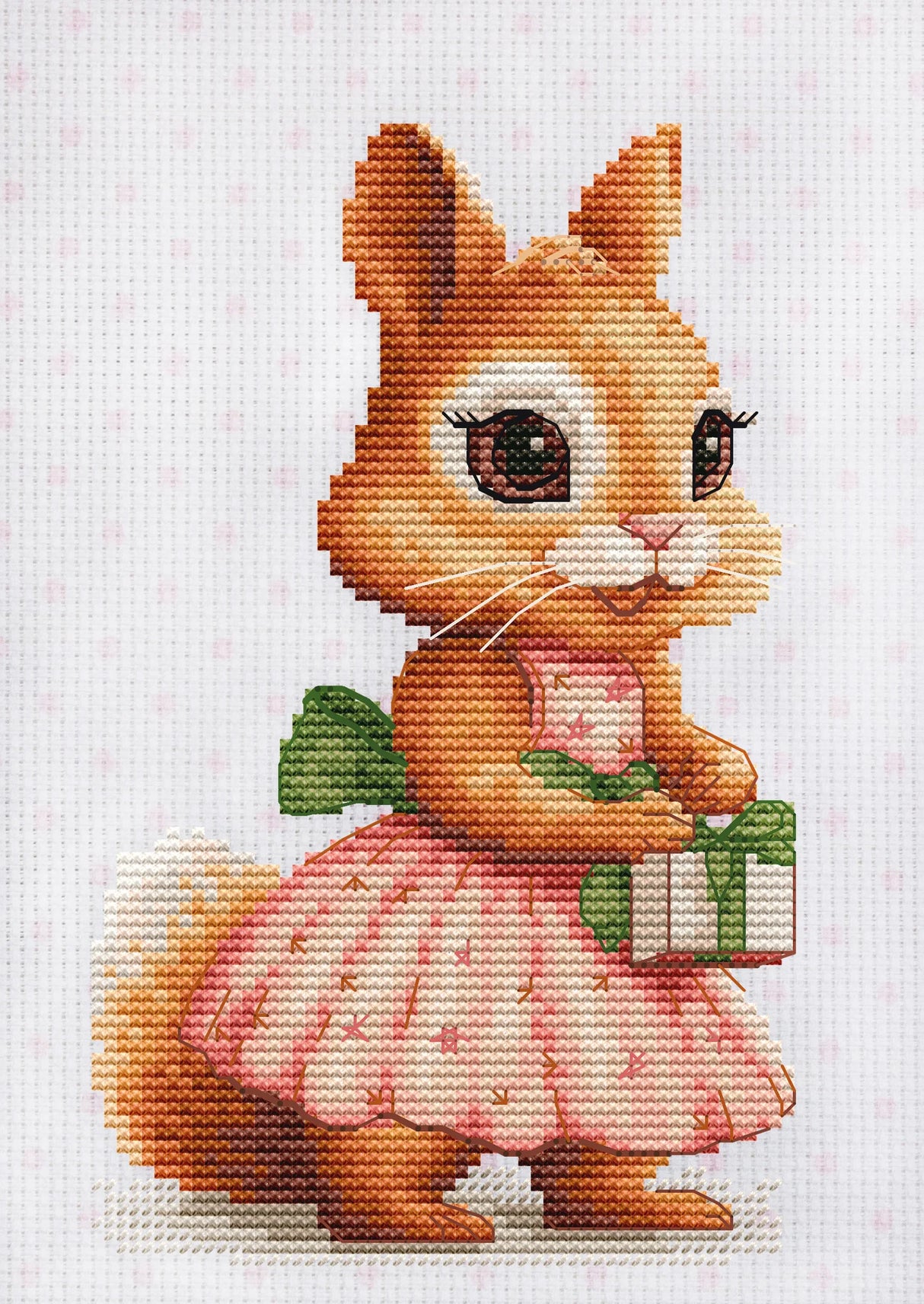 Cross stitch kit - Luca-S - The Squirrel's Gift, B1414