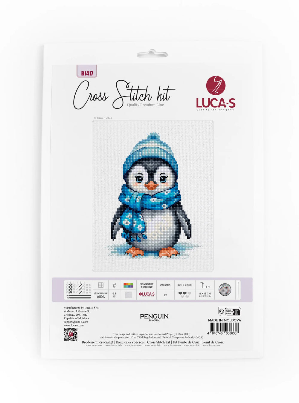 Kit de point de croix « Pingouin » B1417 par Luca-S