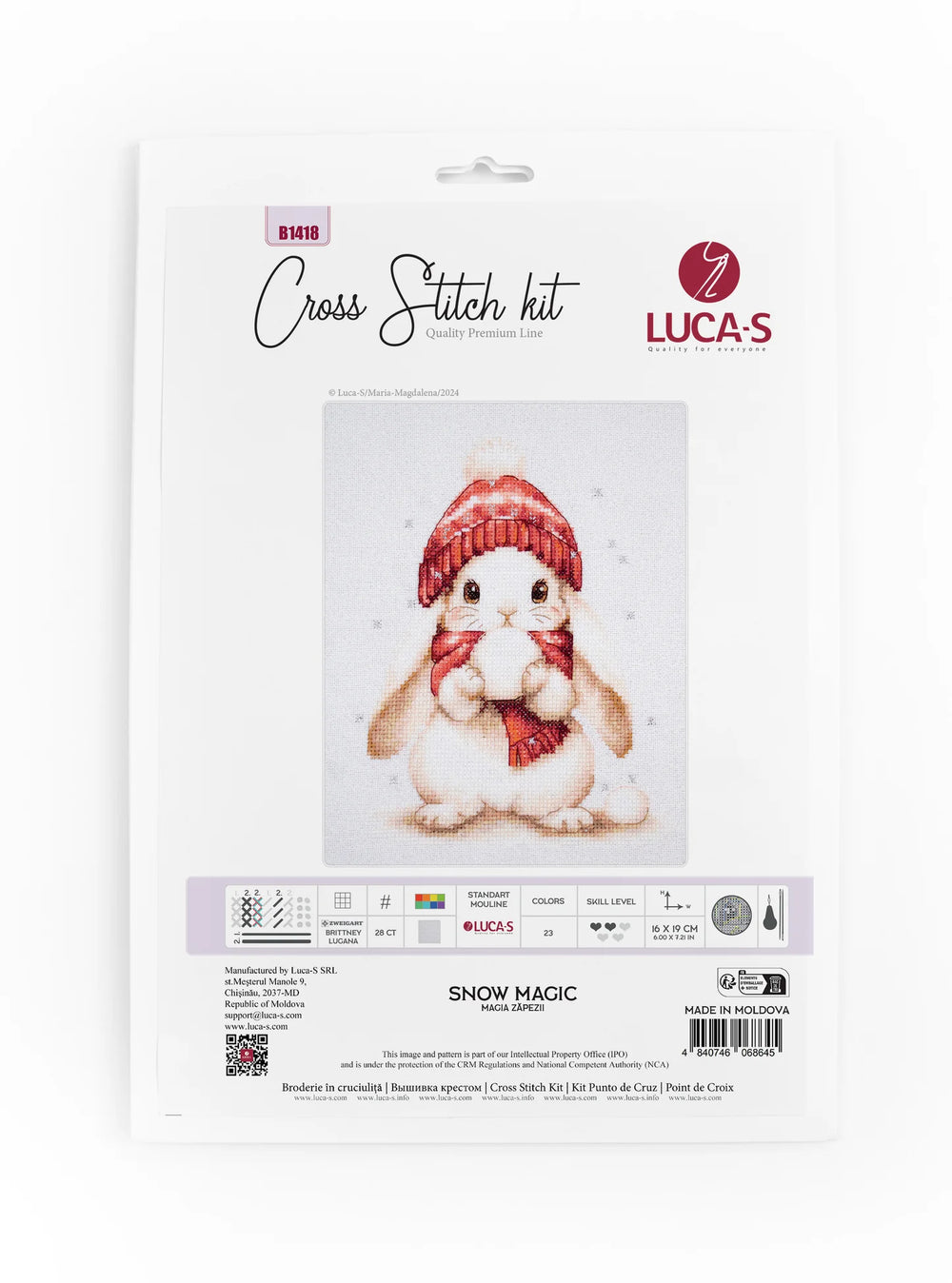 Kit de point de croix Luca-S - « Magie des neiges » (B1418)