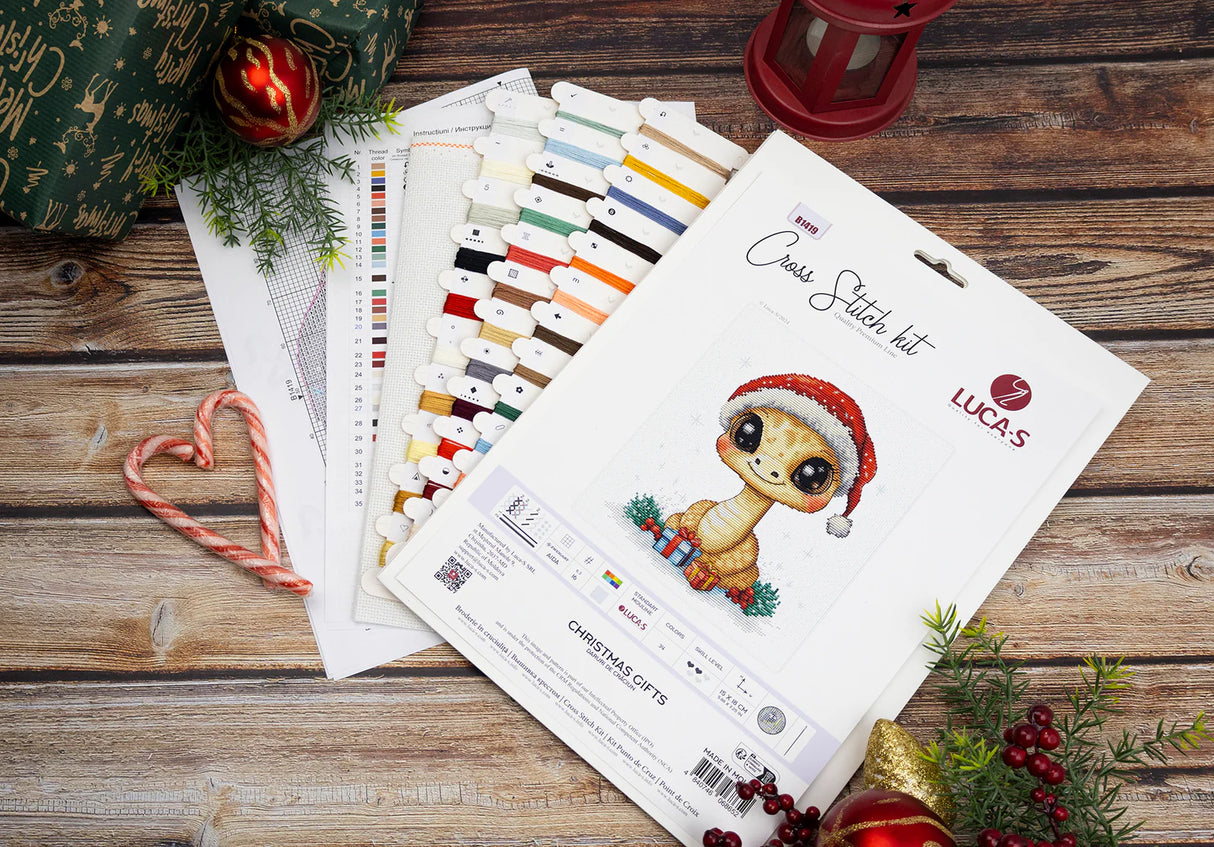 Kit de point de croix Luca-S - « Cadeaux de Noël » (B1419)
