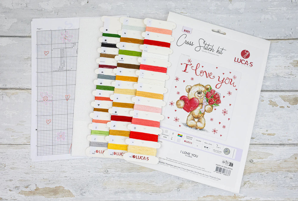 Kit de point de croix « Je t'aime » Luca-S B1421