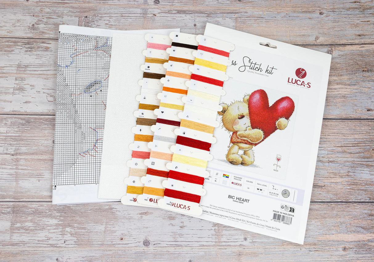 Kit de point de croix « Grand cœur » Luca-S B1422