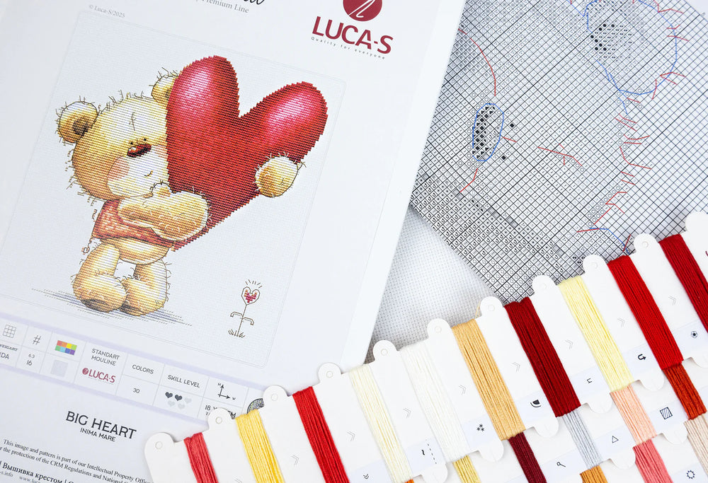 Kit de point de croix « Grand cœur » Luca-S B1422
