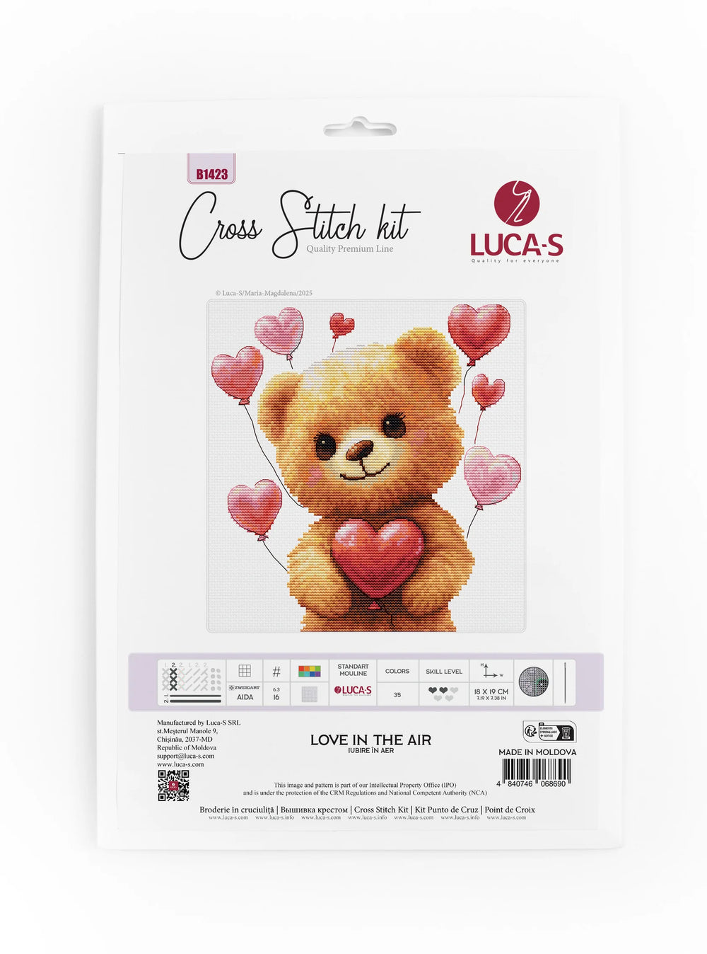 Kit de point de croix « Amour dans l'air » Luca-S B1423