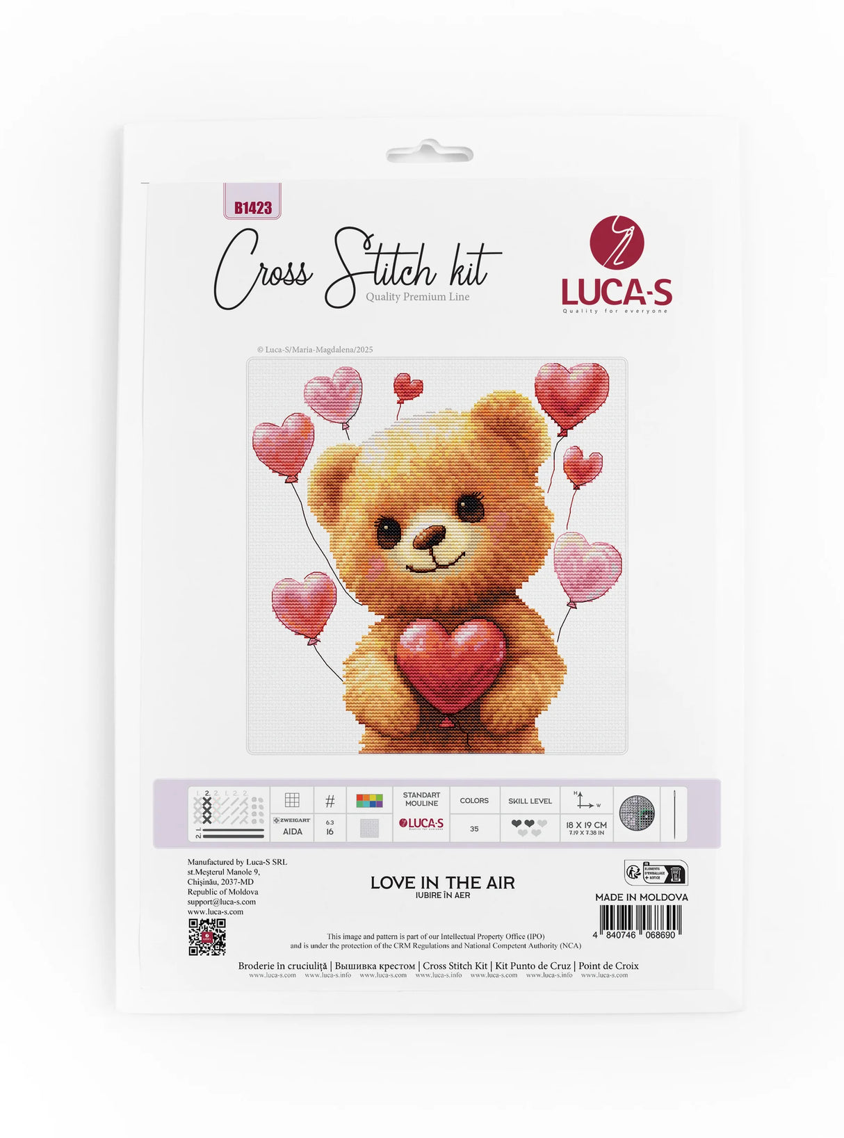 Kit de point de croix « Amour dans l'air » Luca-S B1423