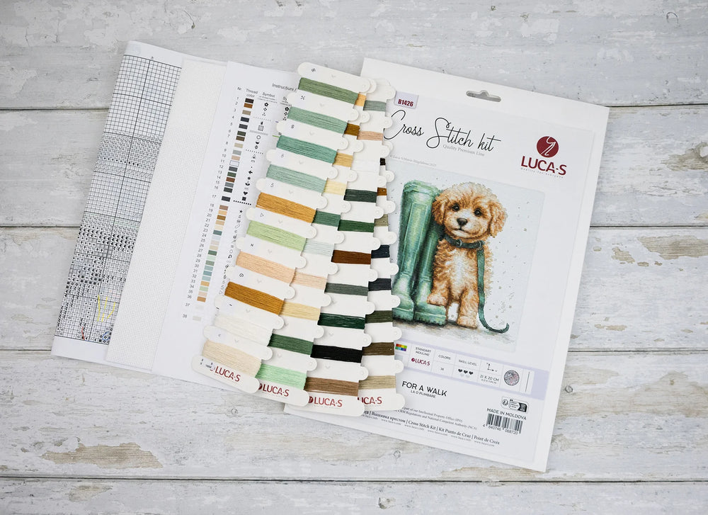 Kit de broderie au point de croix Luca-S – Pour une promenade, B1426