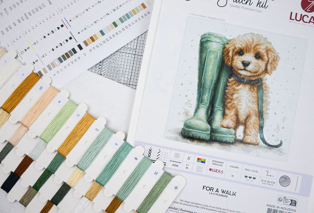 Kit de broderie au point de croix Luca-S – Pour une promenade, B1426