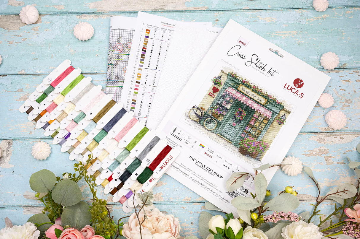 Luca-S B1429 – The Little Gift Shop | Romantic Gift Shop Cross Stitch Kit