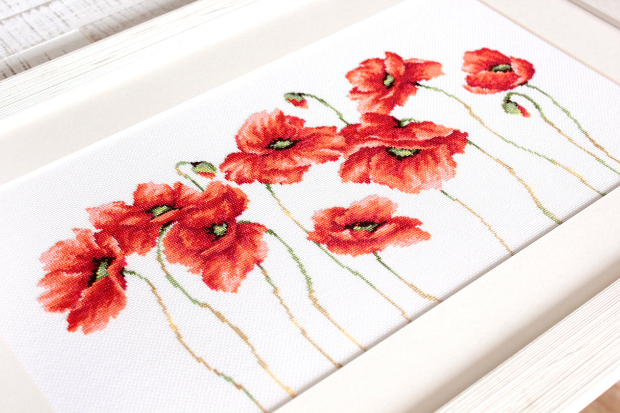 B2223 Red Poppies - Luca-S - Cross Stitch Kit