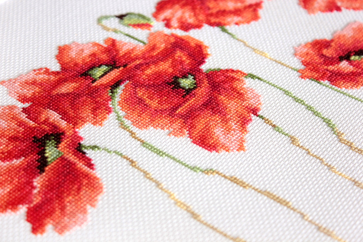 B2223 Red Poppies - Luca-S - Cross Stitch Kit