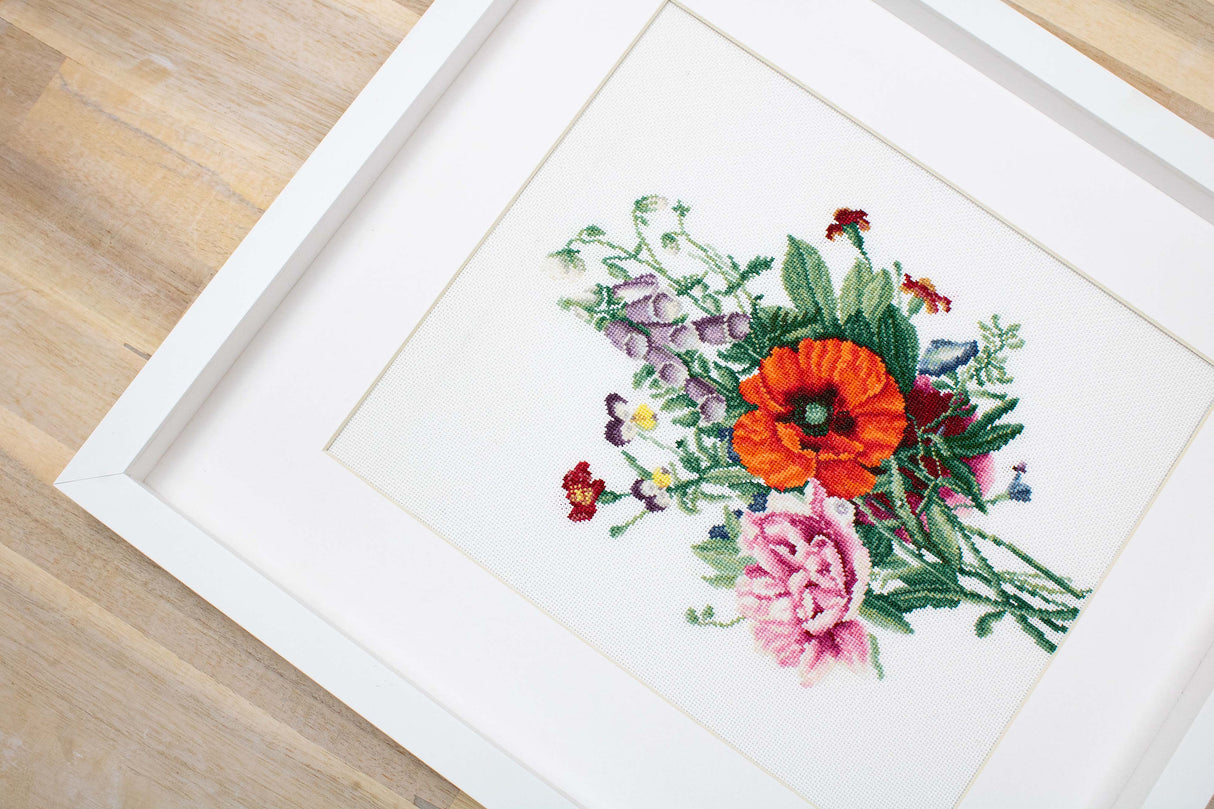 B2350 Poppy and Peony - Luca-S - Cross Stitch Kit