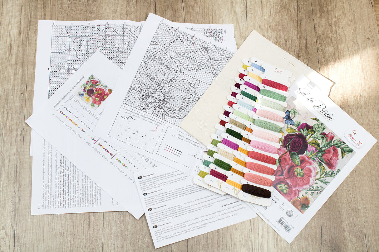 (Descatalogado) B2366 Flores de verano - Luca-S - Kit de Punto de Cruz