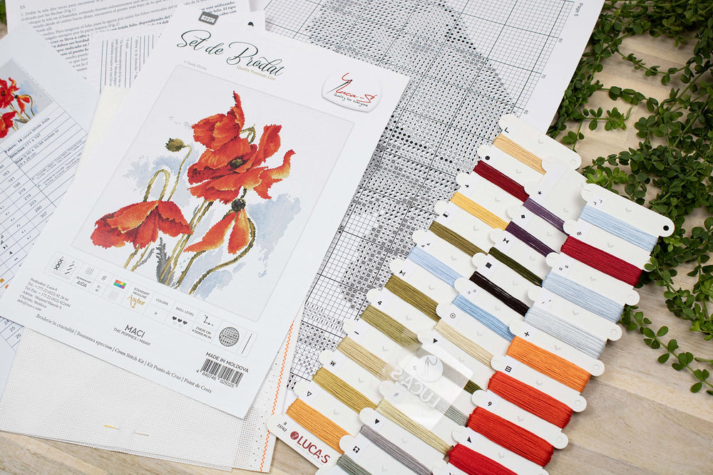 B2374 Coquelicots - Luca-S - Kit de point de croix