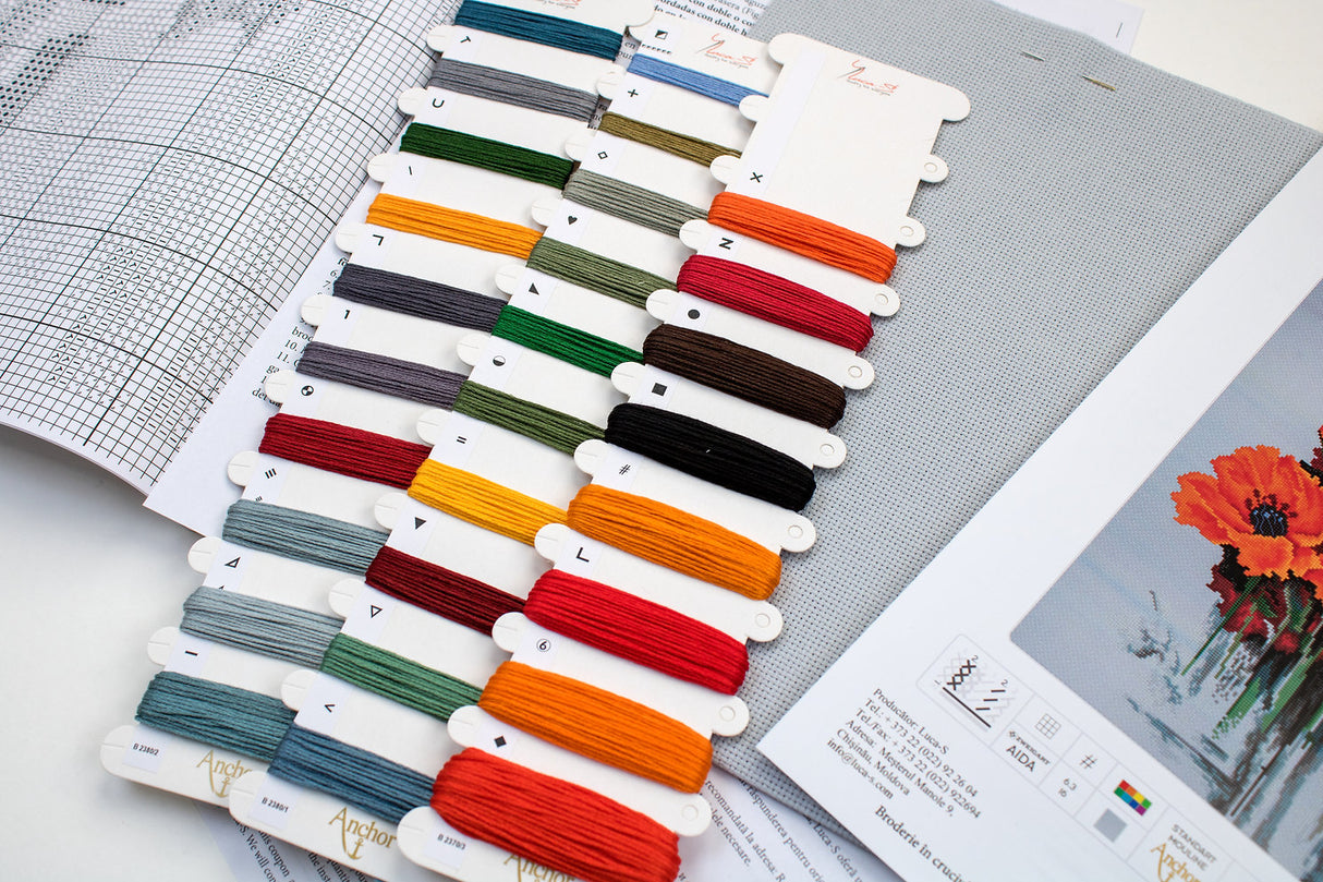 Les Coquelicots - B2380 Luca-S - Kit de point de croix