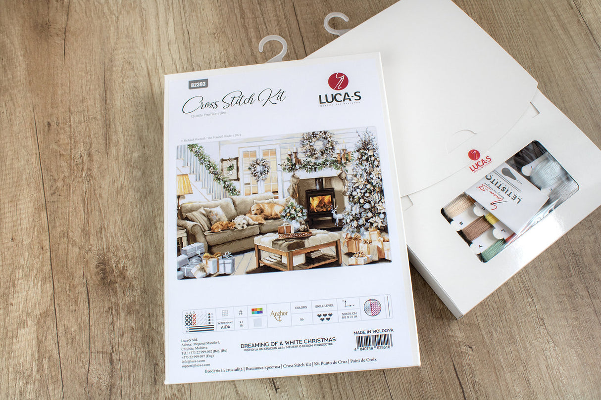 Cross Stitch Kit 'Dreaming of a White Christmas' - B2393 by Luca-S