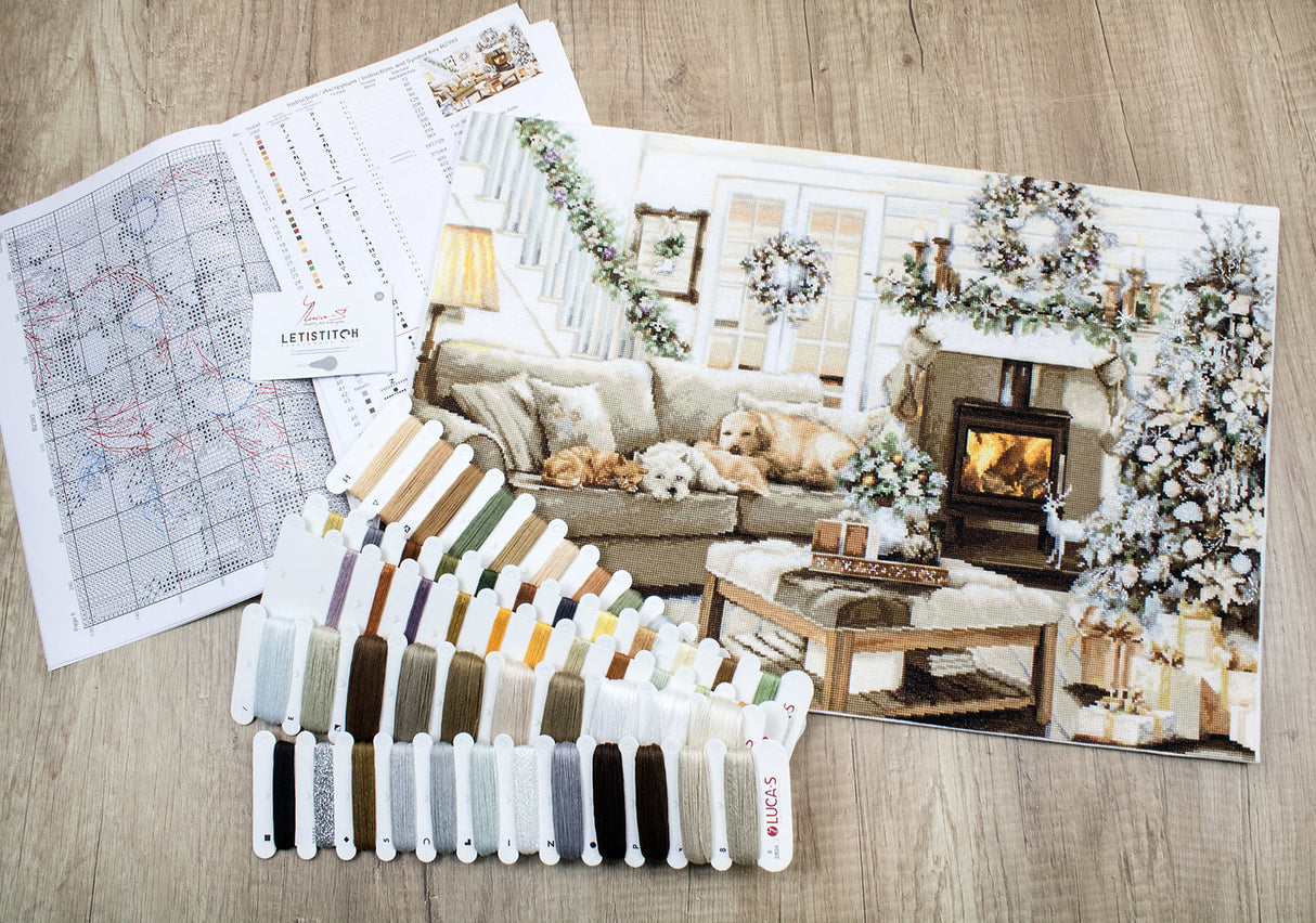 Cross Stitch Kit 'Dreaming of a White Christmas' - B2393 by Luca-S