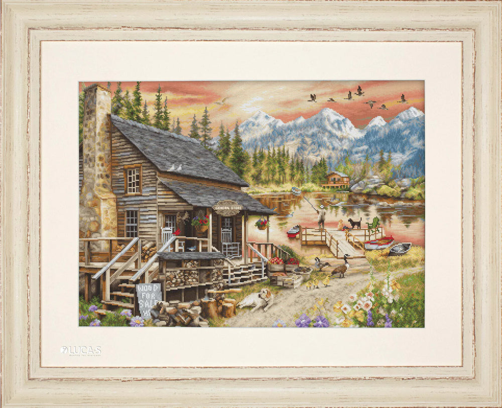 Luca-S Gold Cross Stitch Kit - Log Cabin General Store B2413