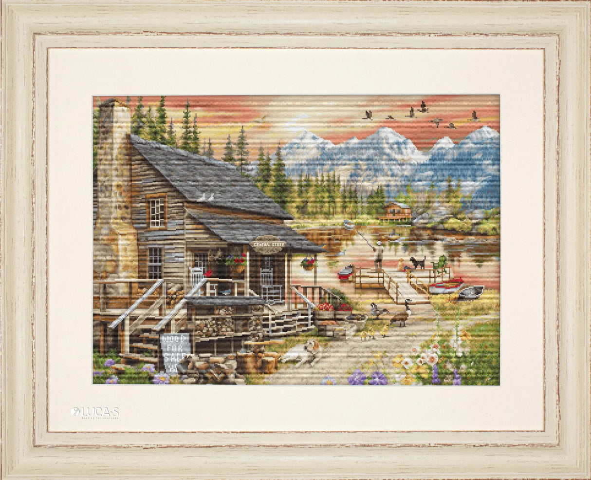 Luca-S Gold Cross Stitch Kit - Log Cabin General Store B2413