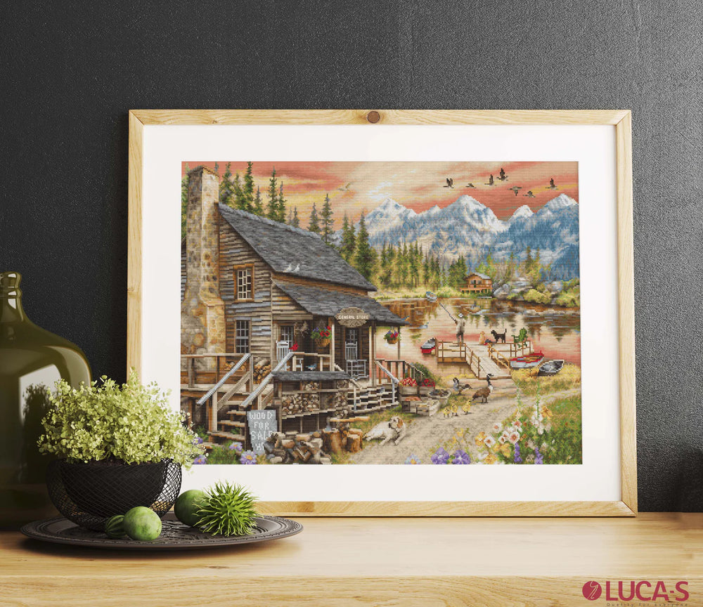 Luca-S Gold Cross Stitch Kit - Log Cabin General Store B2413