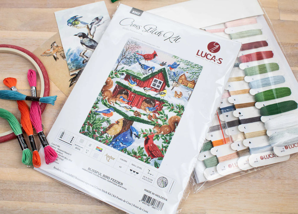 Cross Stitch Kit - Blissful Bird Feeder - B2417 Luca-S