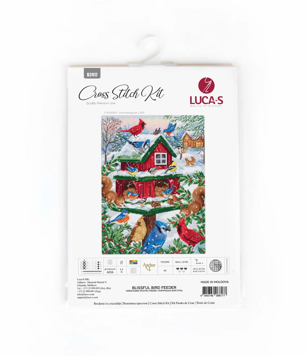 Cross Stitch Kit - Blissful Bird Feeder - B2417 Luca-S