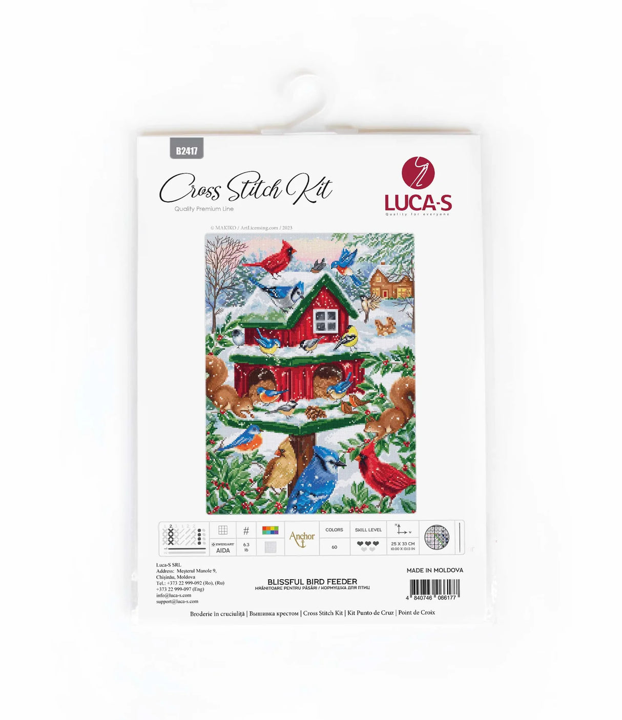 Cross Stitch Kit - Blissful Bird Feeder - B2417 Luca-S