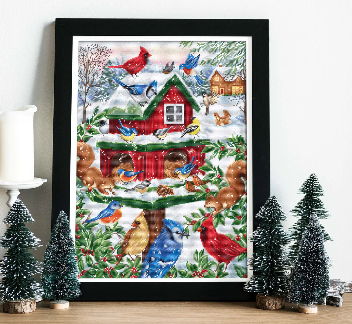 Cross Stitch Kit - Blissful Bird Feeder - B2417 Luca-S