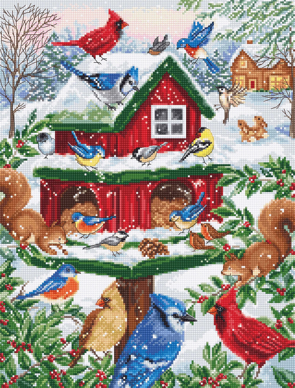 Cross Stitch Kit - Blissful Bird Feeder - B2417 Luca-S