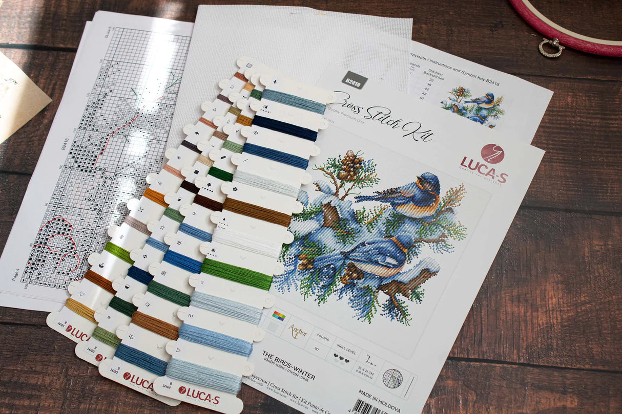 Cross Stitch Kit - The Birds-Winter - B2418 Luca-S