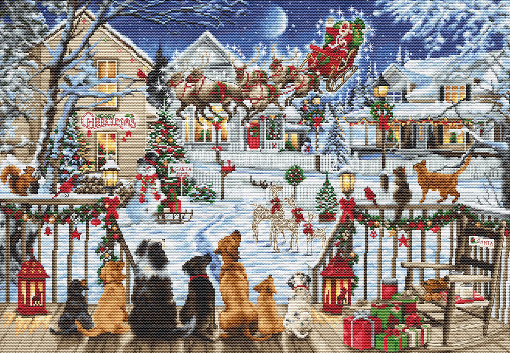 Cross Stitch Kit "Pets on the Porch" - B2423 Luca-S Gold