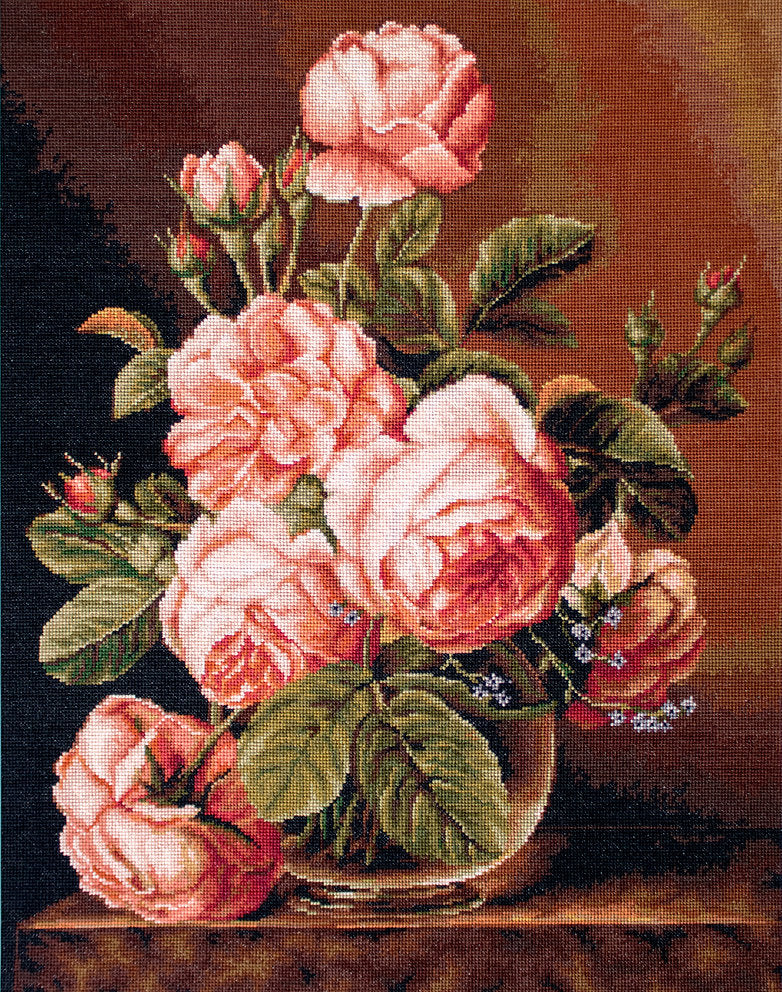 B488 Vase de roses - Luca-S - Kit de point de croix
