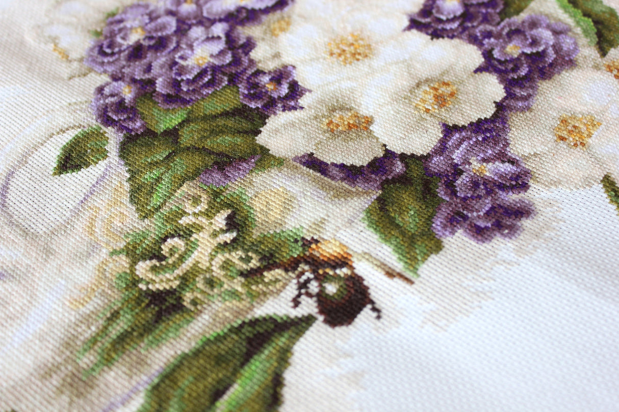 B512 Vase au jasmin - Luca-S - Kit de point de croix