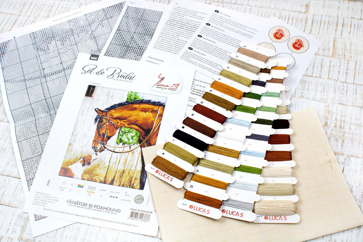 Chasseur et Foxhound - B580 Luca-S - Kit de point de croix