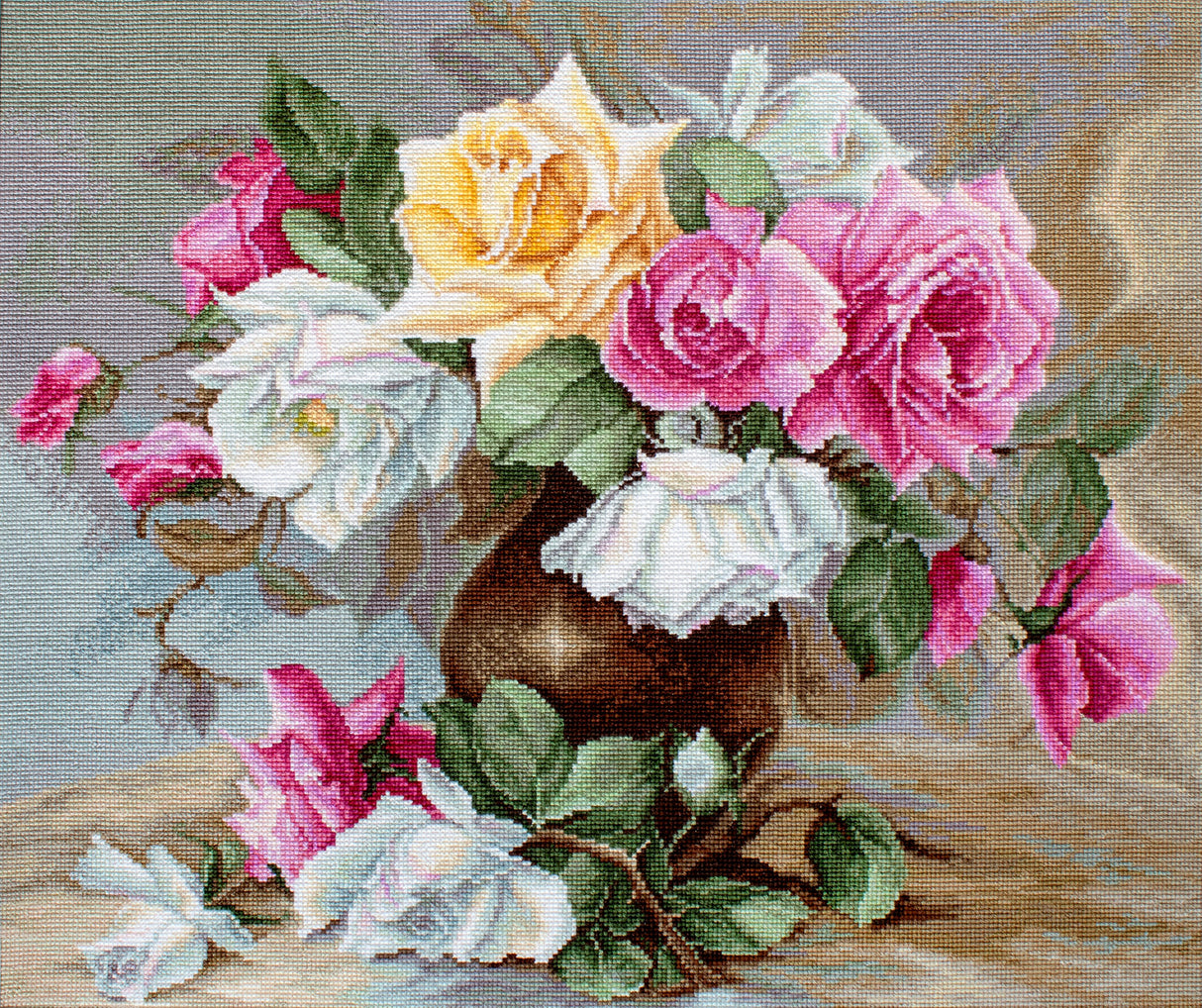 Vase with Roses Cross Stitch Kit - B587 Luca-S